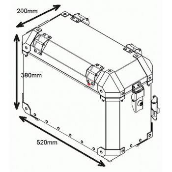 Baús  Laterais *TRAILMOTOPARTS* 33L (Alumínio Preto - Par)